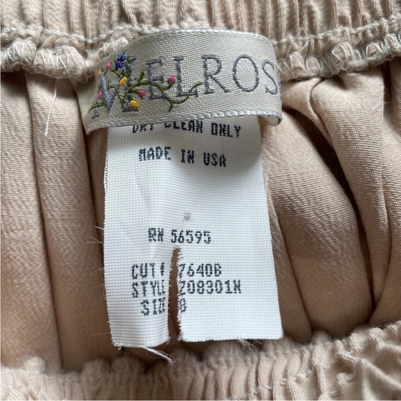 Vintage Women's Melrose Skirt Pleated Knee Length In Blush Pink & Black size 8 - Picture 4 of 6